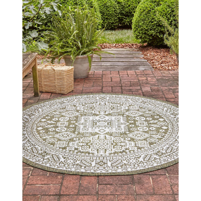 Tapis d'extérieur Chand, Rond 4 pi