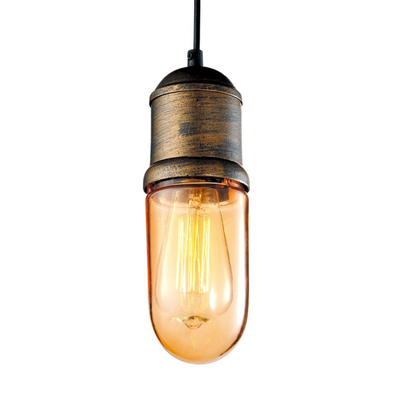 Luminaire suspendu industriel 1 lumière Edison