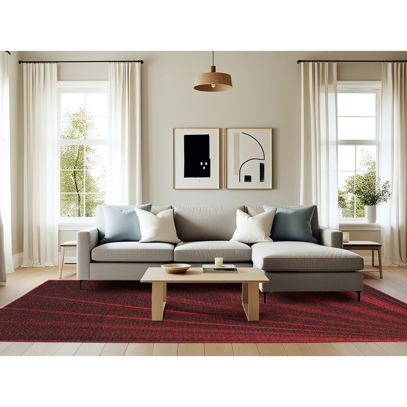 Performance Wool Abstract Indoor Rug, Rectangle 6' x 9'