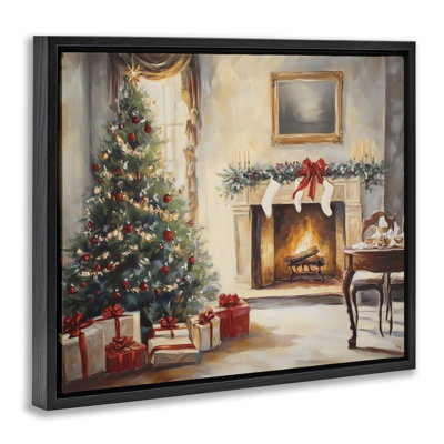 Cadre flottant rétro, arbre de Noël, design par Arlington Prints