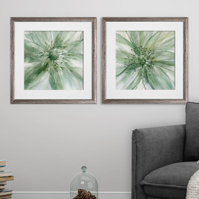« macro sage fleur », ensemble de 2 reproductions d’art encadrées