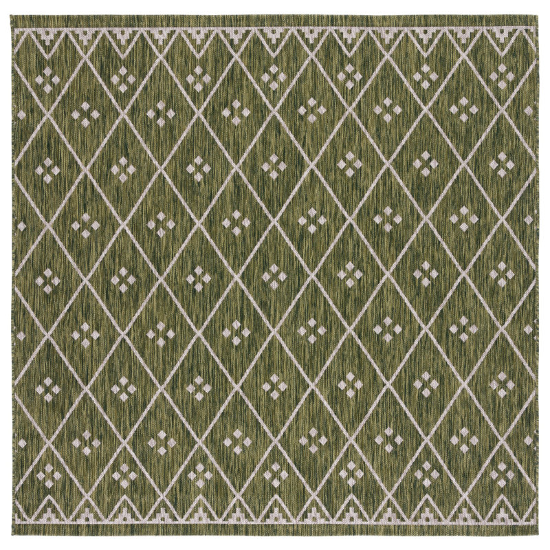 Tapis d'intérieur / extérieur à motif géométrique Altheta Performance, Carré 6 pi 7 po
