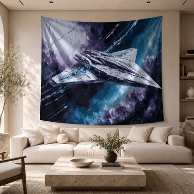 Tapisserie murale «Space Futuristic vaisseau spatial»
