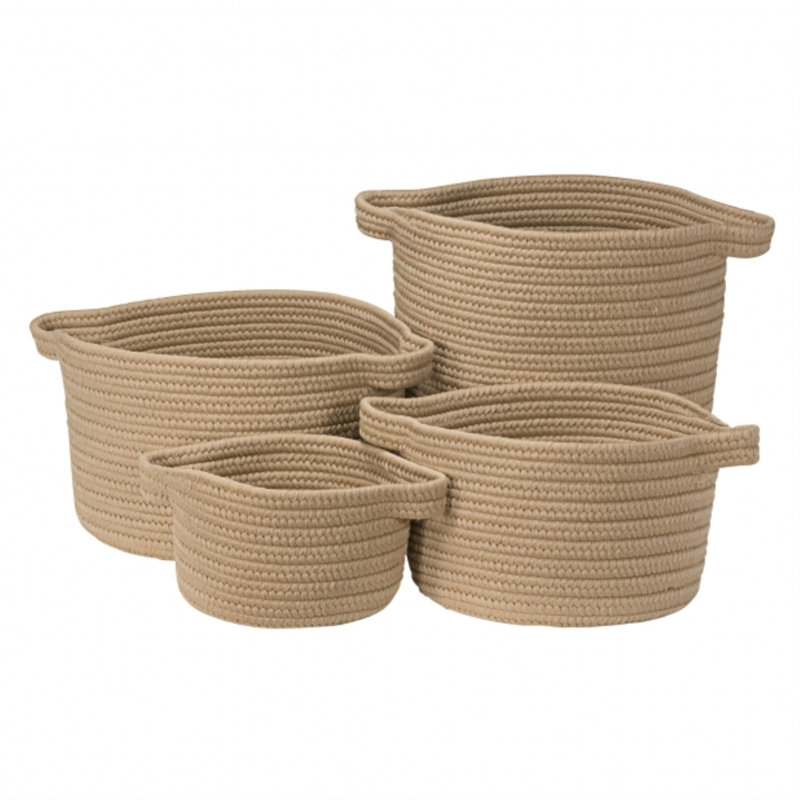 Ensemble de 4 paniers de rangement Vintage, Château de sable