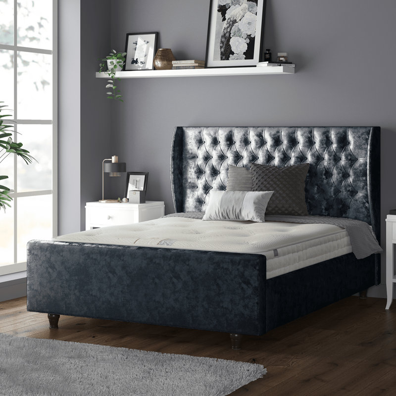Barthel Upholstered Bed, Amethyst, Double (4'6)