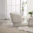 360-Degree Swivel Upholstered Barrel Chair with Removable Cushion-370074759