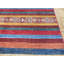 Tapis de zone en laine rouge/bleu 3 pi 11 po x 5 pi 10 po one-of-kind-noué la main Broadalbin