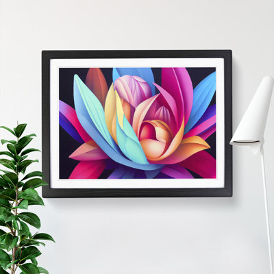 Riveting Modern Flower Abstract - Single Picture Frame Print