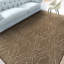 Geometric Area Rug in Dark Brown/Cream-998002291