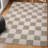 Nimco Modern Geometric Checkerboard High-Low Beige/Cream Rug-463767734