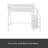 Twin Size Loft Bed With Stairs, Metal Full Loft Bed With Storage Shelves-1794069983