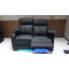 Fauteuil de cinéma maison Mizpah en cuir véritable, inclinable électriquement, avec éclairage d'ambiance DEL 7 couleurs et confort zéro gravité