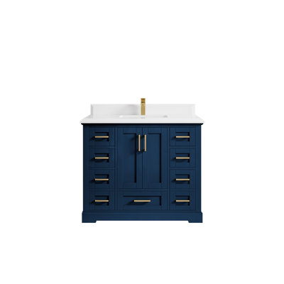 42'' Single Bathroom Vanity with Quartz Top