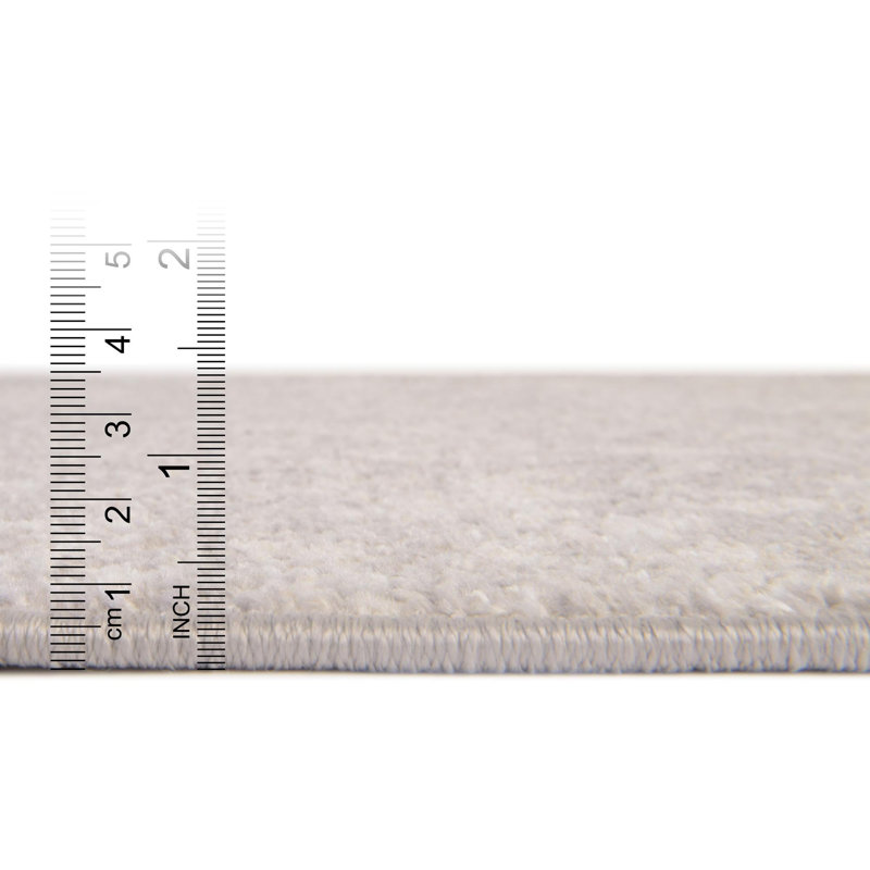 Tapis gris à motif floral Gause, Carré 7 pi 10 po
