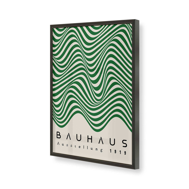 Bauhaus Curves in Motion, H 21 po x l 17 po, Cadre photo noir satiné
