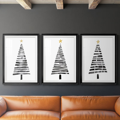 Art de Noël des Fêtes de Noël - Impression sur mesure encadrée de qualité supérieure - 3 pièces