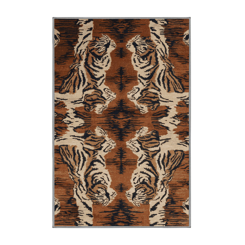  Tapis lavable Tigers Big Cats, Rectangulaire 2 pi x 3 pi