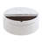 White Round Lift Coffee Table with 1 Drawer, 29.5 Inch, Marble and Wood Grain Tabletop for Modern Living