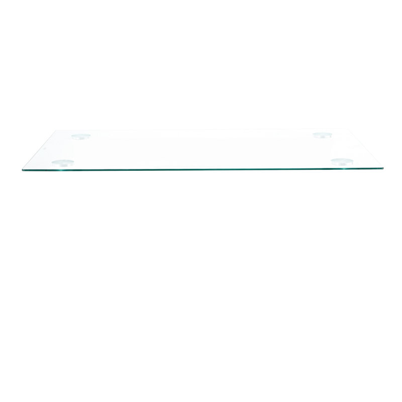 Accessoires de table en verre trempé moderne et minimaliste - Comptoir rectangulaire transparent (Dia1300 * 800 * 8Mm)