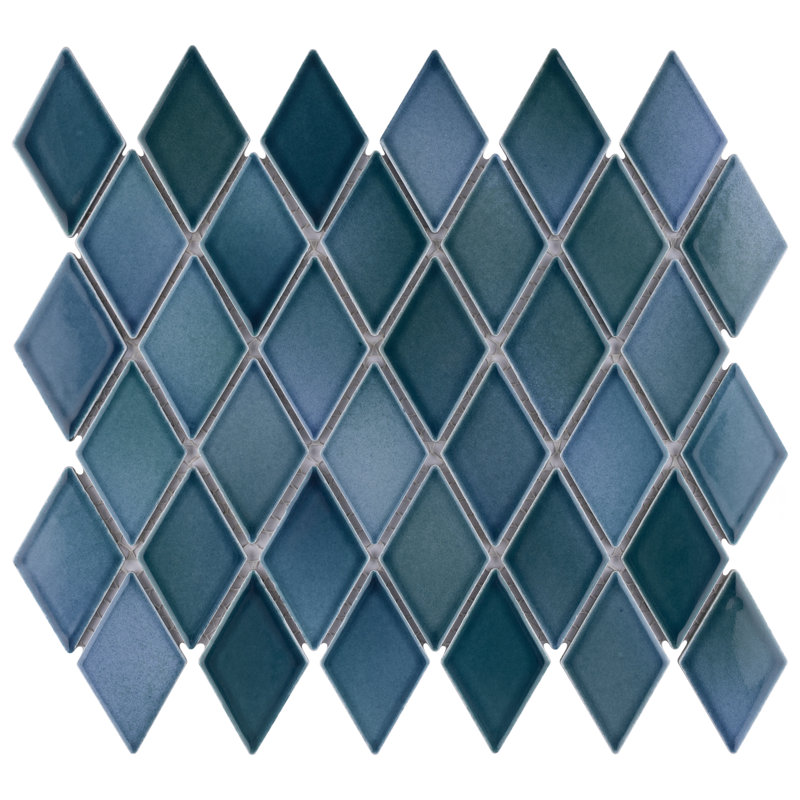 Hudson 2" x 3" Porcelain Grid Mosaic Wall & Floor Tile, Sky Blue