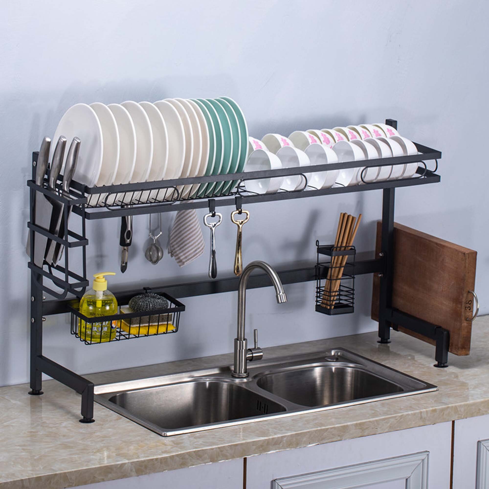 Heavy-Duty, Multi-Function stainless steel kitchen plate rack 
