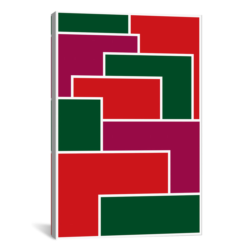 Albree Modern Made to Fit ll Graphic Art on Canvas, No Mat, 26" H x 18" W x 1.5" D, Black Framed Canvas
