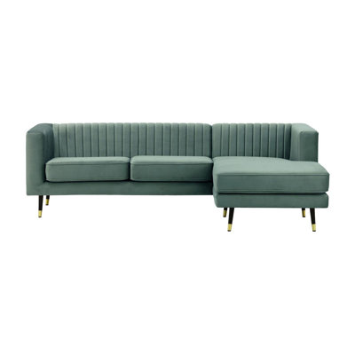 Monaville 4 Seater Velvet Sofa & Chaise