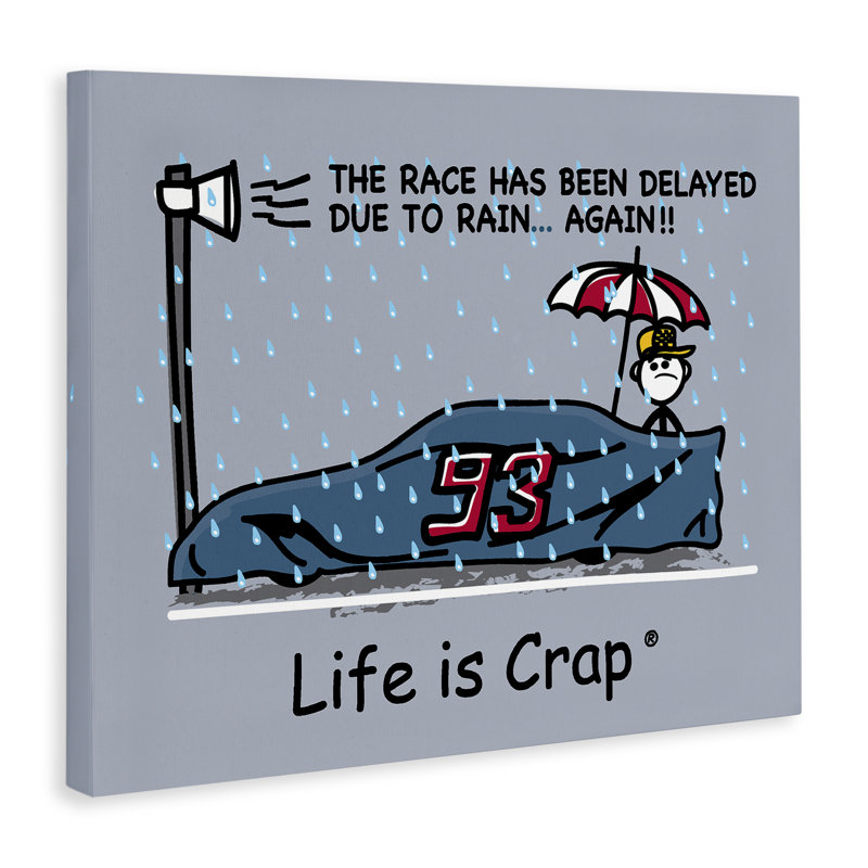 «Rain Delayed Race», art mural sur toile par LIC, H 16 po x l 20 po