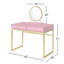 Bureau de coiffeuse 2 tiroirs avec miroir et plateau à bijoux