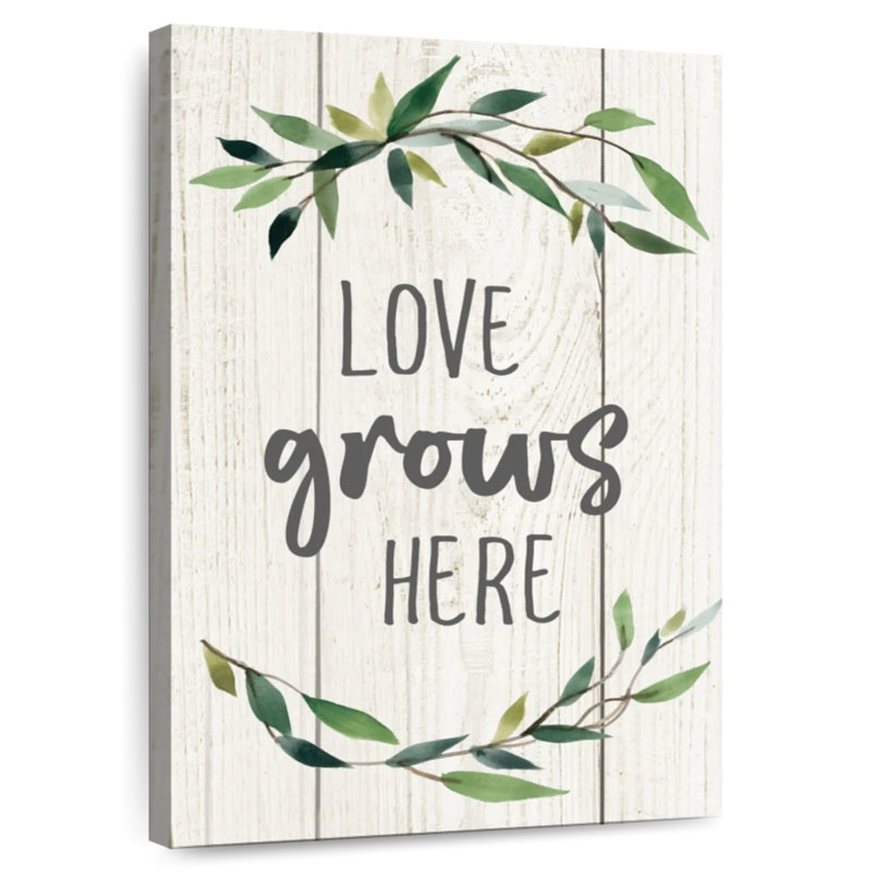 Plaque murale Kema Love Grows Here II, H 39 po x l 26 po