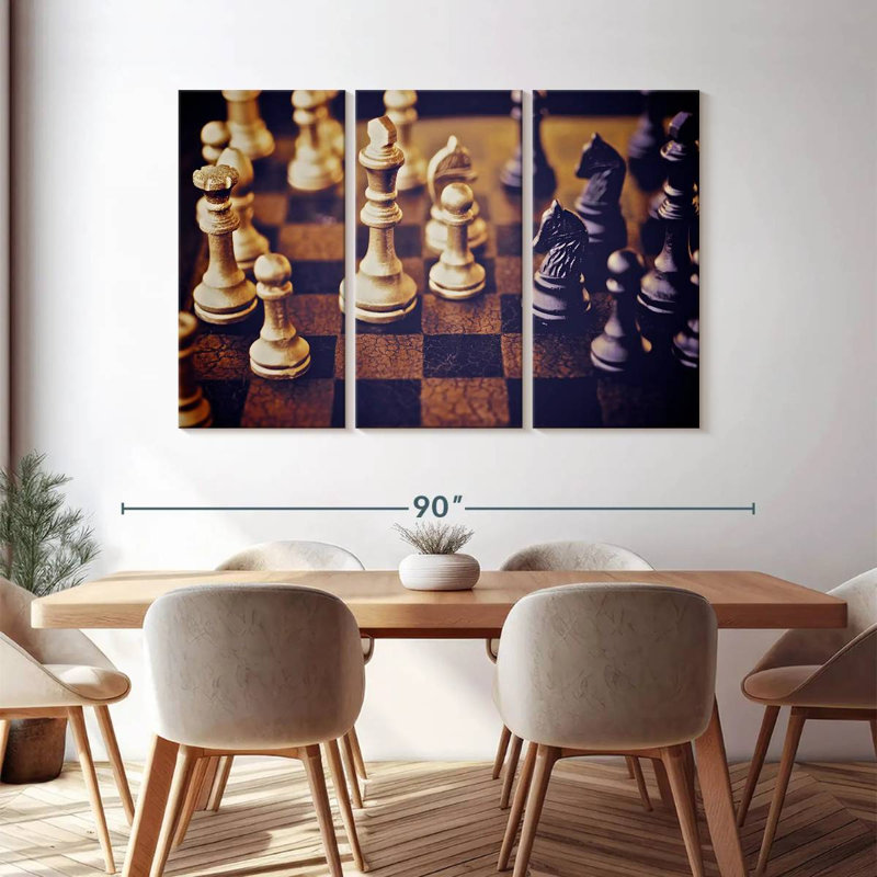 " Classic Chess " 3 - Pieces, 48" H x 74" W x 1.25" D