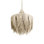 Large Leather Fringe Chandelier w/ Crown