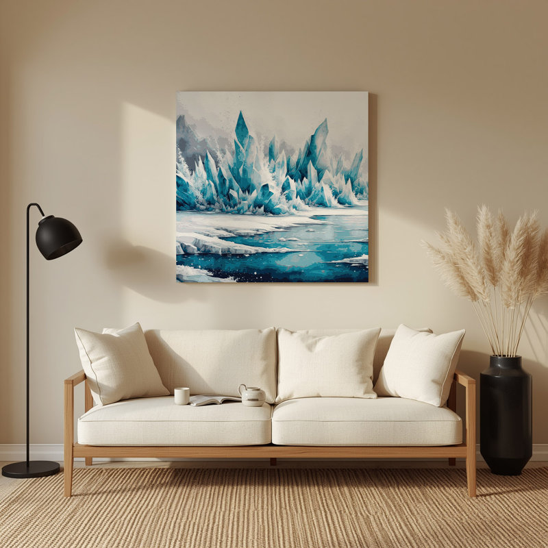 Art mural gris Sci Fi Tundra Ice Formations