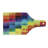 Ambesonne Retro Tempered Glass Cutting Board Rainbow Retro Patchwork Multicolor
