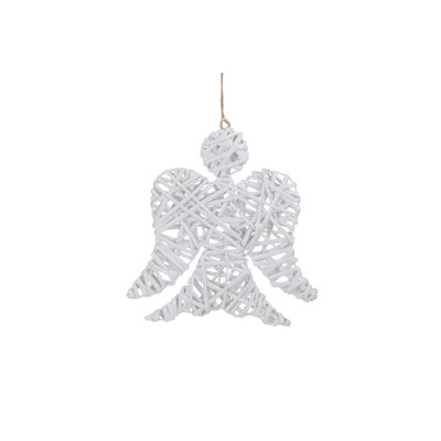 Guisborough Wicker Angel Shaped Hanging Sculpture