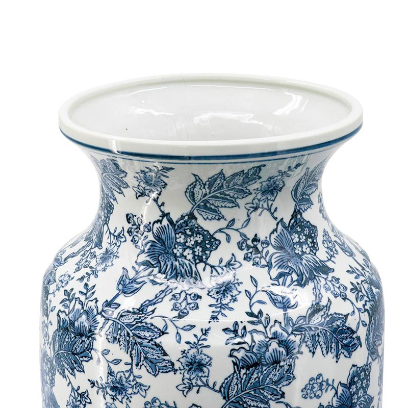 Vase de table 24 "en porcelaine bleue et blanche
