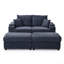 Causeuse rembourrée avec repose-pieds modulaire 70,5 po Tereas-2123802409