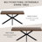 Averni 55.1”-70.7”or 78.7” W Extendable  Rectangular Dining Table with Metal Leg For 6-10 Seat-1656196560-1654620229