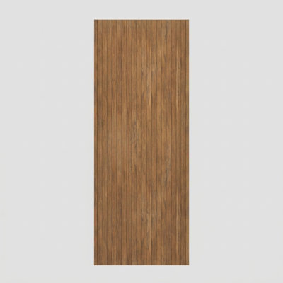 96" Rilo Slab Only Mahogany Flush Panel Door - Contemporary, Modern, Unfinished