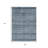 3' X 5' Blue And Gray Oriental Washable Indoor Outdoor Area Rug