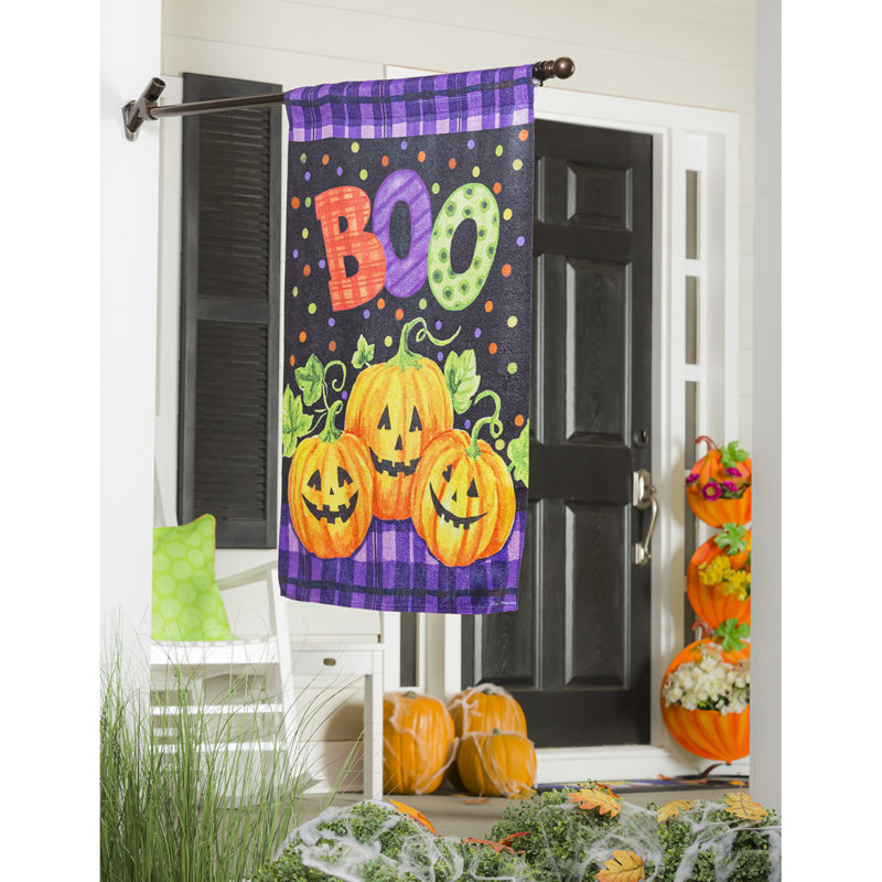 Drapeau de maison en polyester à 2 côtés Deneshia 43 x 13 po