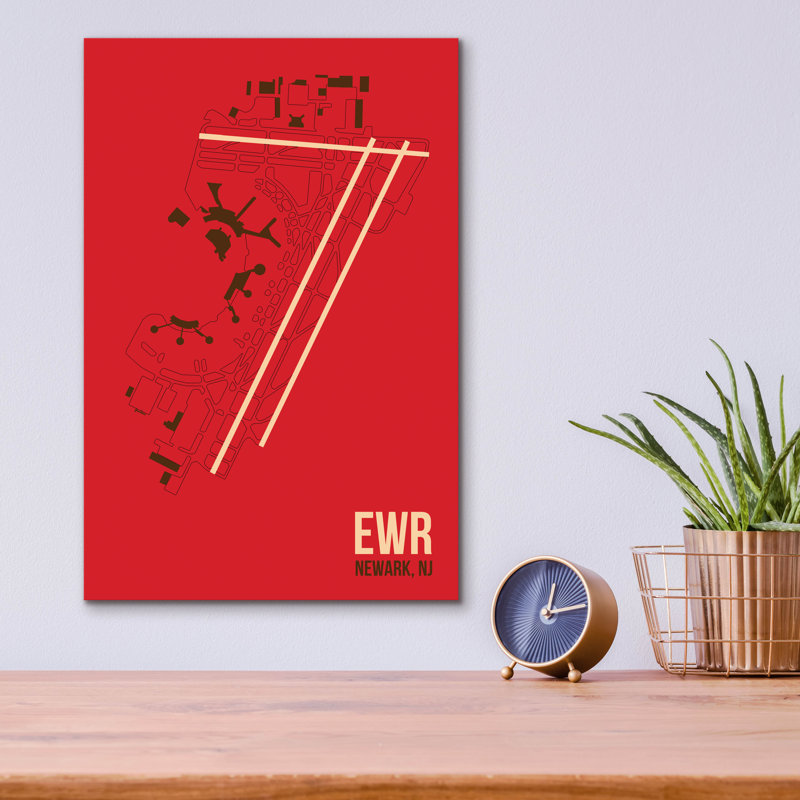 "EWR" par O8 à gauche, H 16 po x l 12 po x P 0,13 po