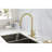 Kitchen Faucet With Pull Down Spray - 360 Rotating High Nozzle, Single Handle For Simple Water Temperature And Flow Adjustment, Corrosion Rust-, 15.55 In. Depth, 10.08 Width,-1094926135