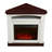 Corner Electric Fireplace With Mantelpiece For Living Room Or Bedroom, Replaceable Fireplace Insert Heaters, Realistic Log And Flame Effects, Remote Control, Timer