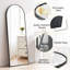 Arched Full Length Mirror, Large Floor Mirror With Frame Standing Hanging Or Leaning Wall Mirror-844371739-844371736