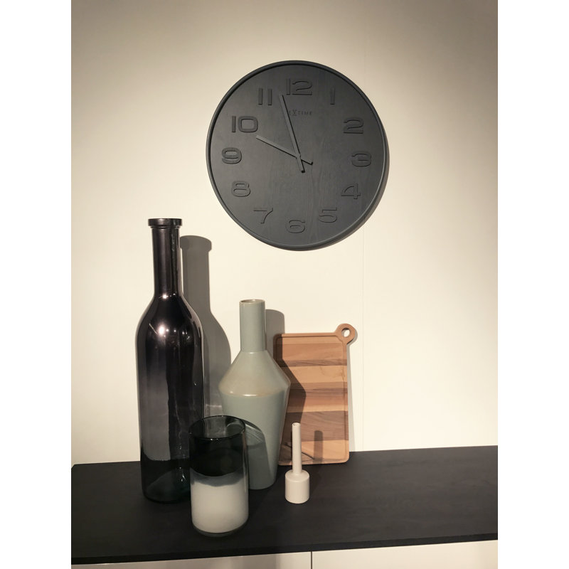 Horloge murale Alexee, Moyenne, Gris