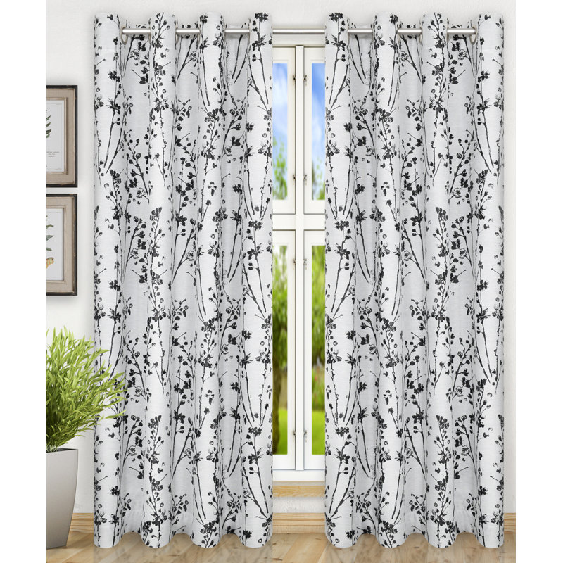 Mahtomedi Room Darkening Curtain Single Panel, Chrome, 50" W x 63" L