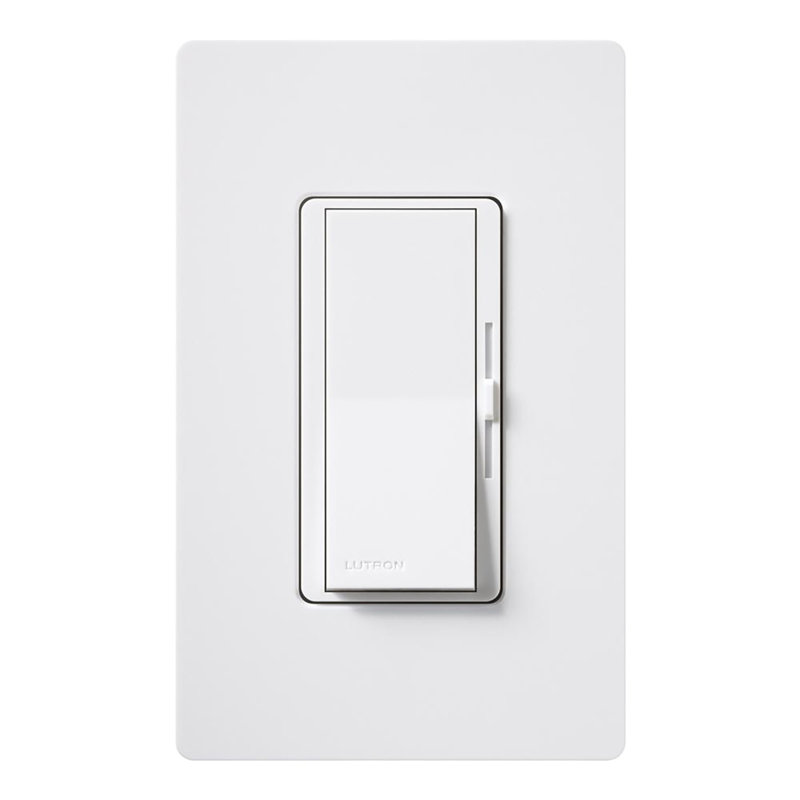 Lutron Diva White 150 W Rocker Dimmer/Paddle Switch 1 pk