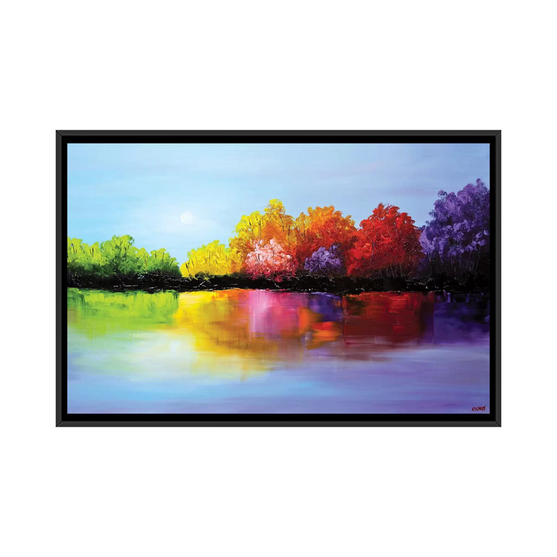 «Swiger Heaven», reproduction sur toile, H 18 po x l 26 po x P 1,5 po, Toile encadrée noire, Pas de tapis