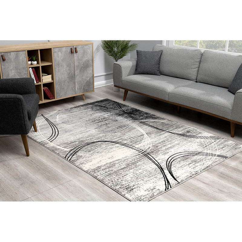 Abstract Indoor Rug, Rectangle 4' x 6'